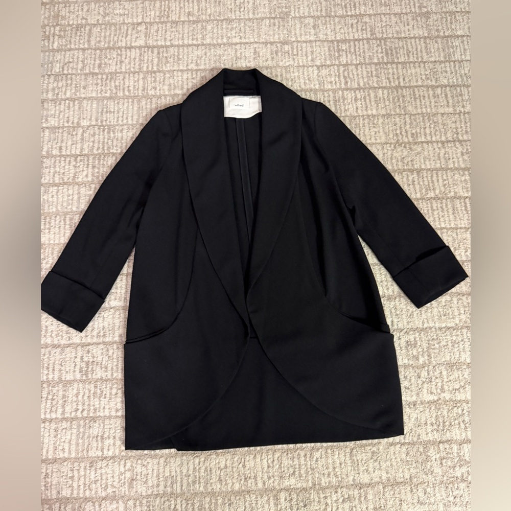 Aritzia Wilfred Black Chevalier Blazer Jacket